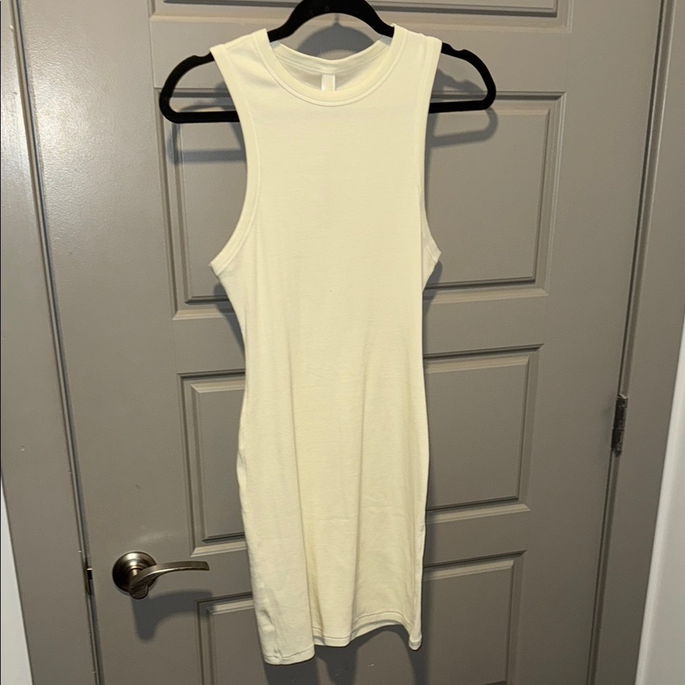 Cotton Rib Tank Dress ~ SKIMS (shade: bone)